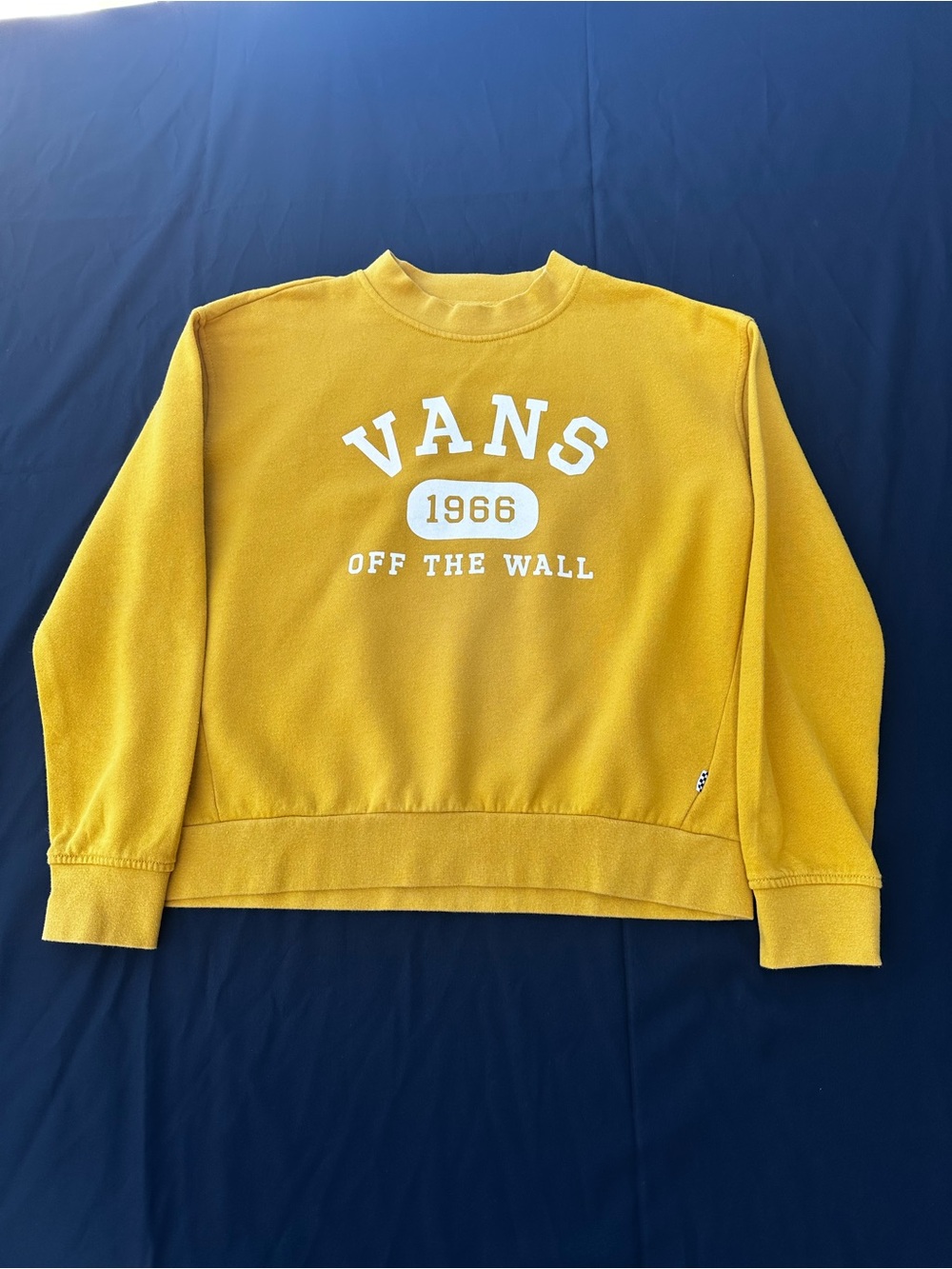 Vans Off The Wall 1966 Mustard Yellow Crewneck Sweatshirt | Women’s XS